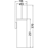 Acl Sara Square Toilet Brushed Holder Wall Mounted